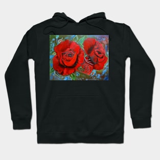 Soft Red Rose Petals Hoodie